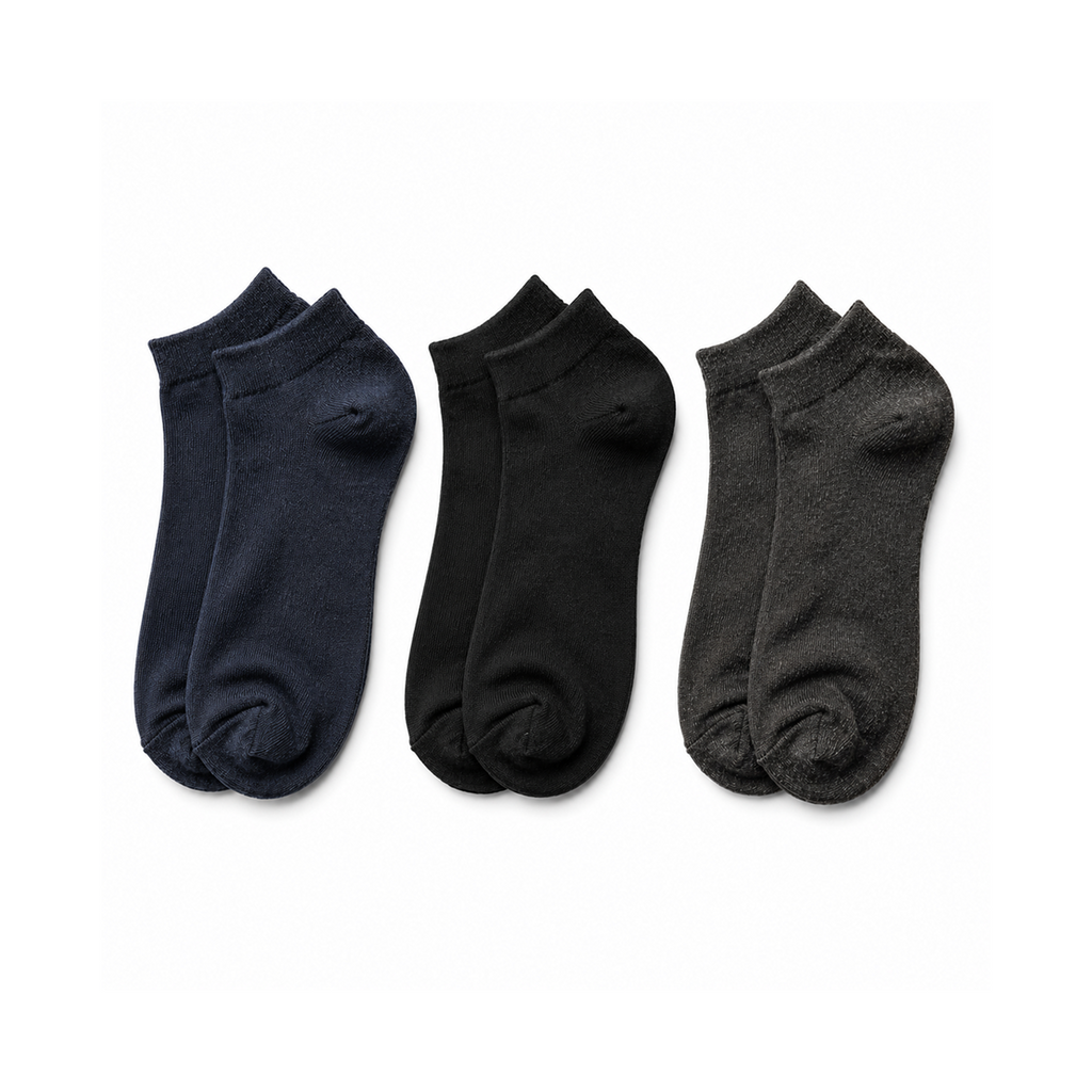 Stitchr Ankle Socks for Unisex - Pack of 3