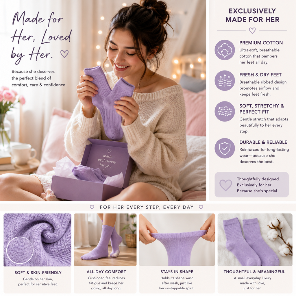 Casual Ribbed Unique Women Socks - Pack of 3