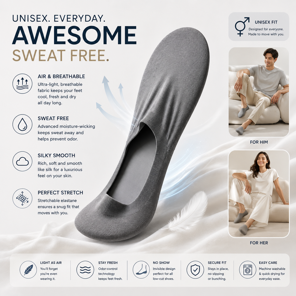 Low Cut Invisible Socks Pack of 3