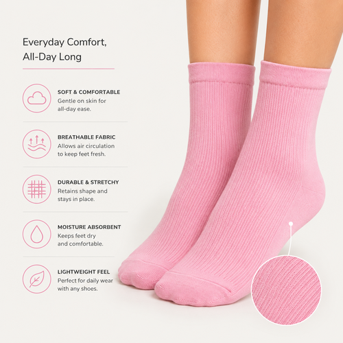 Casual Ribbed Unique Women Socks - Pack of 3