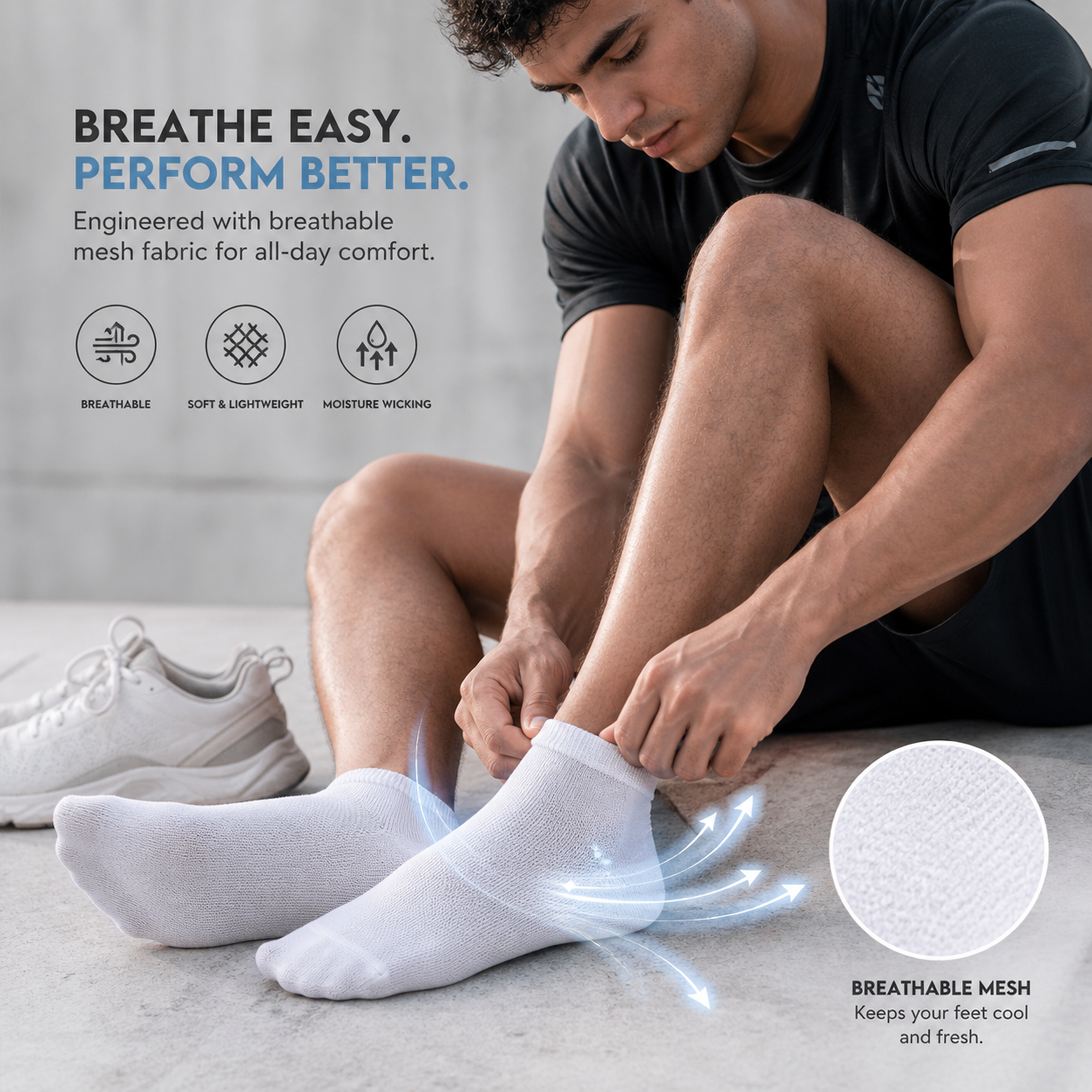 Unisex Ankle Socks | Breathable Cotton Daily Use